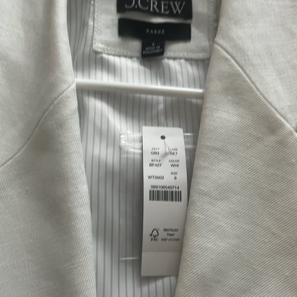 J Crew Parke linen blazer NWT sz 6 - Picture 5 of 6